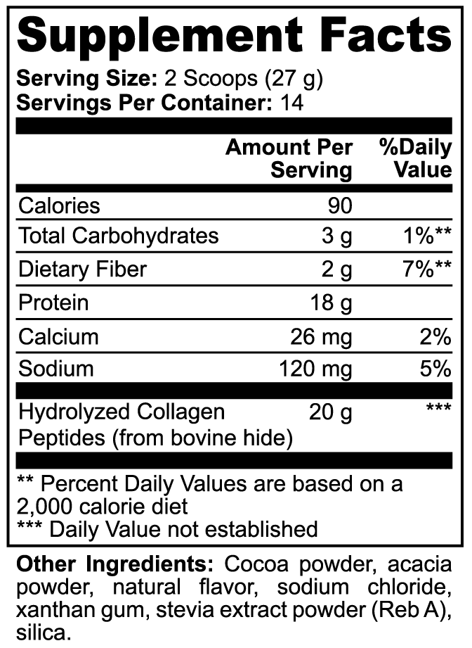 Grass-Fed Collagen Peptides Powder (Chocolate)